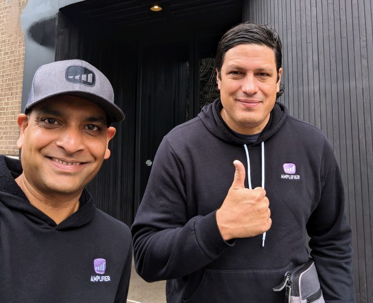 Amplifier founders Shreyas Sadalgi and Thomas Donnelly